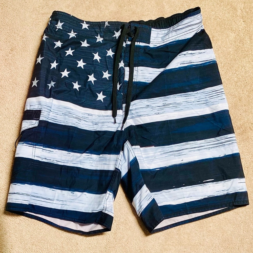 Men’s Patriotic Swim Trunks